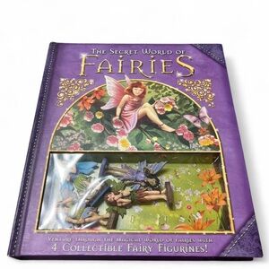 The Secret World of Fairies Book with 4 Collectible Fairy Figurines - Purple